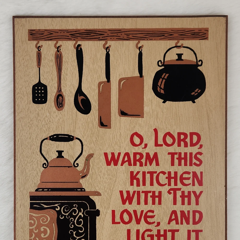 70s Kitchen Prayer, Press board Kitchen decor